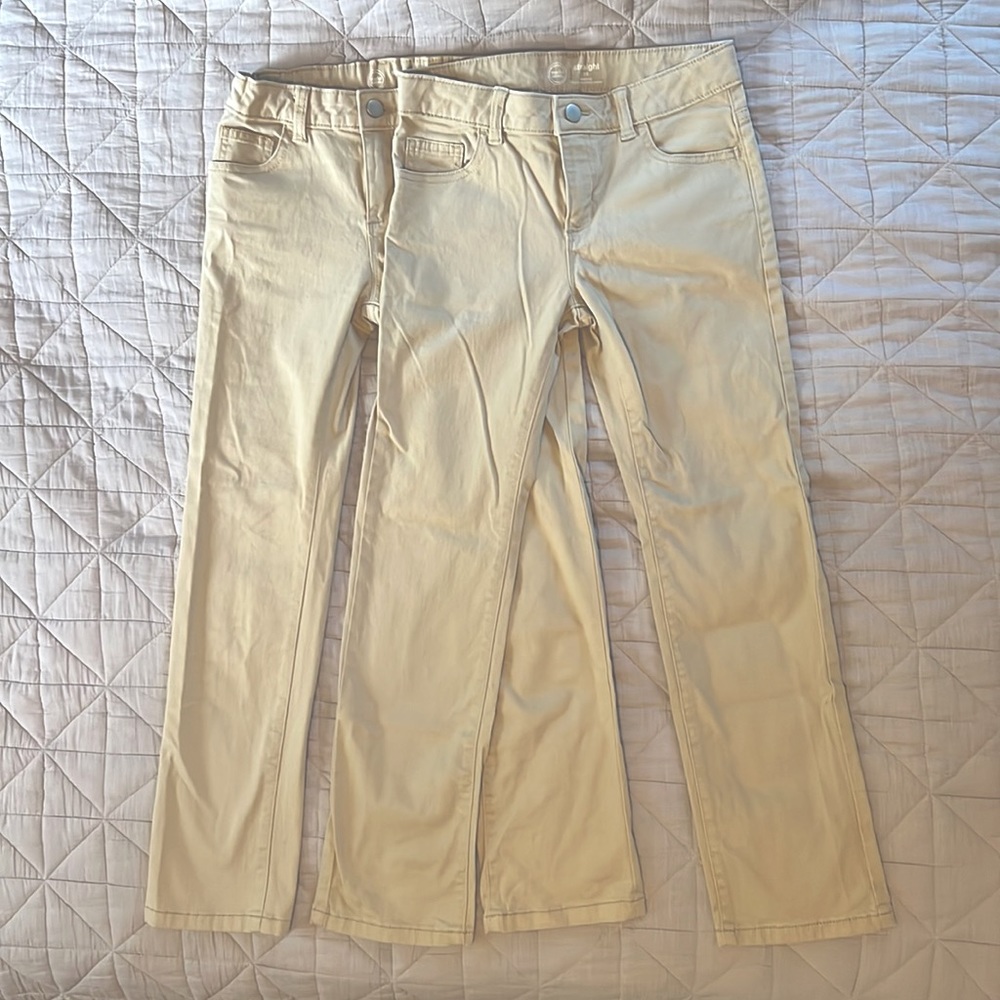 2 Kids Wonder Nation Soft Khaki Pants - Size 10